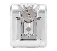 Annadue Adattatore Hot Shoe, Compatibile con Fotocamere NEX 3 C3 F3 NEX 5 5N 5R 5C 5T, con Tocco Metallico Circolare per Accessori per Montaggio Flash (SILVER)