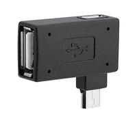 Annadue Adattatore USB 2.0 OTG, 2 Pezzi Adattatore Host Micro USB Maschio a Femmina Ad Angolo di 90 Gradi da Sinistra a Destra con Funzione OTG Ad Alta velocità, per Dispositivi