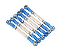 Annadue Aste di Spinta Regolabili in Lega di Alluminio da 6 Pezzi 88 Mm, Accessori di Collegamento dell'asta del Tenditore per Parti di Aggiornamento dei Modelli di Auto RC (BLUE)
