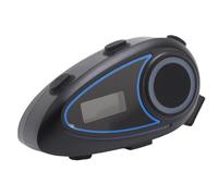 Annadue Auricolare Bluetooth Motociclistico, Interfono di Casco con Schermo LCD e Radio FM, Batteria da 40H, IP65 Proof D'acqua, Suono HIFI, per la Musica per la Comunicazione