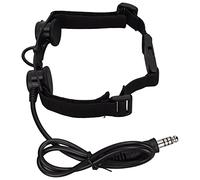 Annadue Auricolare con Microfono per Gola Auricolare con Microfono, Auricolare con Laringofono Tattico da 7,1 Mm, Auricolare con Riduzione del Rumore Regolabile, Microfono per Gola Staccabile,Nero