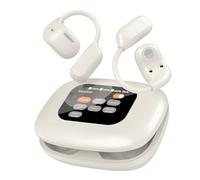 Annadue Auricolari Traduttore AI Wireless con Touch Screen Intelligente, Cuffie Bluetooth 5.4 Traduzione in Tempo Reale 130+ Lingue, Stereo HiFi Ideale per Viaggi/affari/apprendimento (bianco latte)