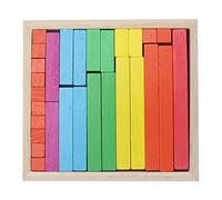 Annadue Bastoncini di Conteggio in Legno, Aste Colorate per Cuisenaire Aste per Numeri Matematici, Manipolazioni Matematiche Pratiche per Bambini, Blocchi di Conteggio, Forniture di Matematica per