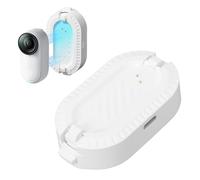 Annadue Batteria di Estensione per Action Camera da 600 MAh con 4 Luci LED, Pacchetto a Sgancio Rapido Magnetico per 3S, 90 Minuti per Go3S, 110 Minuti per Go3