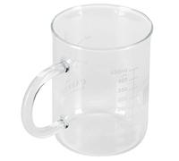 Annadue Bicchiere in Vetro Borosilicato, Tazza da tè e caffè con Manico, Tazza per Chimica con Scala Graduata, Bicchiere Resistente Al Calore, in Vetro Trasparente per Uso in Laboratorio di Bevande