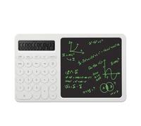 Annadue Calcolatrice con Blocco Note LCD, Blocco Note Riutilizzabile e | Blocco Note LCD con Oltre 100.000 Riscritture, Stilo Integrato e Blocco per Impedire la Cancellazione.Calcolatrice a 12 Cifre