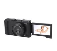 Annadue Camera Digitale 4K per Fotografia, Vlog Camara Compact 48MP con Schermata a Fogli Mobili a 180 °, Zoom Digitale 18x, Autofocus, Antigelli, Flash, Funzione Webcam (BLACK)