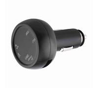Annadue Caricatore Auto USB Voltmetro Termometro 12-24V (Blu rosso) | Adattatore per ricarica automatica, misuratore di tensione, monitor della temperatura, per auto, SUV, camion