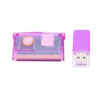 Annadue Cartuccia di Gioco Flash Universale per GBA SP GBM NDS NDSL, capacità Massima 2 GB, Formato FAT, Scheda Game Boy Advance con Lettore di schede. (viola trasparente)