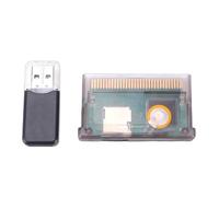 Annadue Cartuccia SD GBA Cartuccia Flash di Gioco Supporto TF Card per SP/GBM/IDS/NDS/NDSL per GameBoy Advanced, Formato FAT, capacità Massima Fino a 2 Gb (Nero Trasparente)