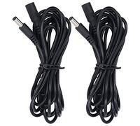 Annadue Cavo di Prolunga per Luce Solare a LED da 2 Pezzi Cavo di Collegamento Alimentazione Plug and Play 5,5x2,1 Mm DC12V 24V per Luci Solari