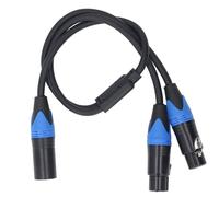 Annadue Cavo Sdoppiatore XLR, Cavo Sdoppiatore XLR Doppio da 3 Pin Femmina a 3 Pin Maschio XLR, Cavo Sdoppiatore a Y per Microfono HIFI Jack Audio Stereo per Microfono per Amplificatore