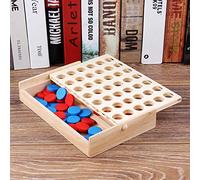 Annadue Classico Set da Gioco per Dama in Legno per Bambini - Pezzi per la Famiglia di Formazione Educativa, Pittura Ad Acqua Ecologica, Copertura Scorrevole Bidirezionale, Dimensioni da Viaggio