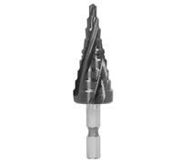 Annadue Cobalt Step Drill Bit 4 to 20mm 1/4in Hex Shank | Punta a gradino in cobalto, 9 dimensioni di passo, 4 scanalature a spirale, durezza 89HRC, codolo esagonale, metallo rame
