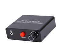Annadue Commutatore Stereo Bidirezionale da 3,5 Mm con Stereo 2x2 | Selettore Stereo da 3,5 Mm Splitter 1x2 Selettore 2x1 con Manopola di Controllo del Volume per Cuffie Altoparlanti Computer