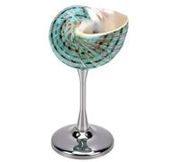 Annadue Conch Shell Wine Cup for Cocktail Birthday Party Decor (Tipo 1) | Design costiero naturale, arte conchiglia realizzata a mano, uso di bevande fredde, calice da vino a conchiglia, accento