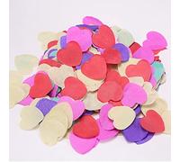 Annadue Confetti, Coriandoli Colorati, Belli per Fai -da -te Accessoires Wedding (Colore del cuore della pesca)