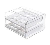 Annadue Contenitore per Uova Contenitore Multiuso a Cassetto Impilabile di Grande capacità a Doppio Strato Organizer per Uova per Frigorifero