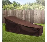 Annadue Copertura Impermeabile per Mobili da Giardino per Poltrona Lounge da Esterno taffetà in Poliestere Rivestito Argento 190T Beige con Coulisse (Caffè)