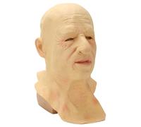 Annadue Copertura per il Viso di un Vecchio in Lattice, Copricapo di Halloween, Maschera in Maschera con Rughe Realistiche, per Cosplay di Feste in Costume (Colore assortito)
