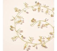Annadue Copricapo da Sposa con Perle, Copricapo Decorativo con Perle a Catena Morbida, Accessori per Capelli da Sposa 50 Cm, Accessori per Capelli con per le Donne Spose Regalo per il Giorno della