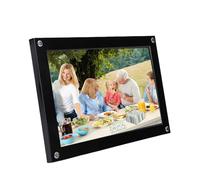 Annadue Cornice Digitale Touch Screen Rotazione Automatica Verticale e Orizzontale per la Riproduzione di Video Musicali di Amici di Famiglia da 10,1 Pollici (BLACK)