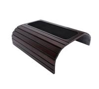 Annadue Couch Arm Tray Table Pieghevole Antiscivolo Organizer (BROWN) | Vassoio per divano pieghevole, impugnatura antiscivolo, organizer per soggiorno, porta bevande per snack, nessun