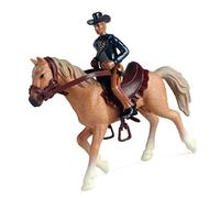 Annadue Cowboy Horse Riding Figurine, Movable Joints, High Simulation (#1) | Statuetta realistica da cowboy, modello di azione con articolazioni mobili, decorazione da tavolo per la casa, ornamento da