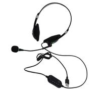 Annadue Cuffia USB con Microfono, Cuffia Cablata con Microfono con Cancellazione del Rumore, Stereo HD, Controllo in Linea, per Call Center Computer PC