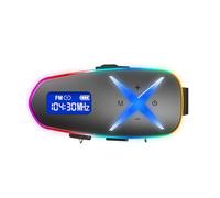Annadue Cuffie BT per Casco da Moto, con Luci RGB Dinamiche Suono Surround 3D Interfono Bidirezionale Radio FM per Bici