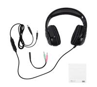 Annadue Cuffie da Gioco Cablate con Driver da 40 Mm e Luce LED RGB (BLACK) | Cuscinetti in memory foam, microfono con asta per la riduzione del rumore, cavo lungo, cuffie per console PC portatile