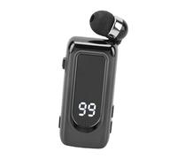 Annadue Cuffie Lavalier Wireless, Cuffie Retrattili Bluetooth 5.4 con Microfono ENC, con Display di Alimentazione a LED per la Guida Aziendale, Lavalier Stereo (BLACK)