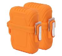 Annadue Custodia per Accendino a Torcia, Custodia per Accendino Portatile Impermeabile IP56 per Viaggi in Campeggio all'aperto, in Silicone Leggera per Accendini a Torcia (ORANGE)