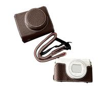 Annadue Custodia per Fotocamera Zv1f, Custodia Protettiva della Fotocamera Sintetica Camma Camma con il Fondo Dell'apertura della Presa Manuale per Zv1f ZV 1M2 Camma (BROWN)