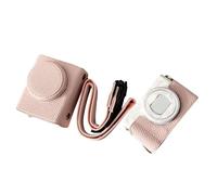 Annadue Custodia per Fotocamera Zv1f, Custodia Protettiva della Fotocamera Sintetica Camma Camma con il Fondo Dell'apertura della Presa Manuale per Zv1f ZV 1M2 Camma (PINK)