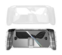 Annadue Custodia Protettiva Trasparente con Impugnatura per Console di Gioco con Supporto Pieghevole Integrato, Materiale Morbido TPU per ROG Ally, ROG Ally X 7 Pollici 2025, Supporto