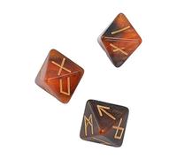 Annadue Dadi Runici da 3 Pezzi, Cielo Stellato a 8 Facce, Colori Vivaci, Mistici, Astrologia, Apprendimento, Predizione, Dadi Poliedrici per Adulti (#2)