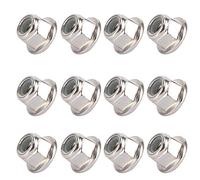 Annadue Dado di Bloccaggio Pneumatico Antiscivolo da 12 Pezzi 4 Mm per Axial SCX10 1/10 RC Modello di Auto, (SILVER)