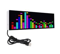 Annadue Display a LED per Spettro Musicale, Visualizzatore Musicale RGB, Luce Ritmica a Comando Vocale Alimentata Tramite USB con Funzione Orologio Elettronico per l'arredamento della Sala delle