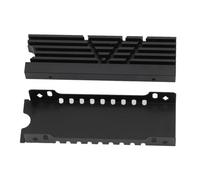 Annadue Dissipatore di Calore SSD M.2 NVME 2280, Raffreddamento Doppio Lato, Installazione Semplice, Pad Termico Nano, Pregevole Fattura, per PC, per, per Slim (Black)