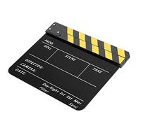 Annadue Film Clapper Board, Acrilic Clapboard 30x25cm con Magneti Integrati per il Gioco di Ruolo di Editing Video - Strumento del Regista Durevole Leggero per Scene di Produzione Cinematografica e