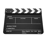 Annadue Film Clapper Board, Acrilic Clapboard 30x25cm con Magneti Integrati per il Gioco di Ruolo di Editing Video - Strumento del Regista Durevole Leggero per Scene di Produzione Cinematografica e