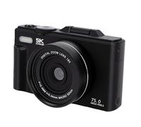Annadue Fotocamera Digitale, Fotocamera per Vlog con Messa a Fuoco Automatica 5K da 75 Megapixel, Zoom 18x, Resistente All'acqua e Alla Polvere, con Schermo Ruotabile a 180° da 3 (BLACK)
