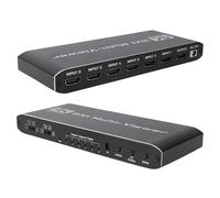 Annadue HDMI Multiviewer Switcher 6 in 1 Out, 9 modalità di Visualizzazione, Supporto per Switcher Senza Soluzione di continuità Multi Viewer 6x1 4K 30Hz, con Telecomando, Plug and
