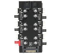 Annadue Hub PWM, Hub Splitter ARGB 12V 4 Pin e 5V 3 Pin, Splitter PCB RGB Indirizzabile a 6 Vie con Interfaccia/IDE per Interfaccia Scheda Madre Estesa (#1)