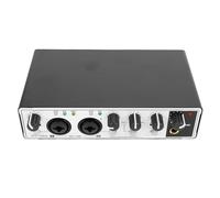 Annadue Interfaccia Audio USB C per Registrazione, Streaming e Podcasting con 2 Ingressi XLR/TRS, 24 Bit/192 KHz, Alimentazione 48 V (nero bianco)