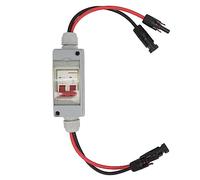 Annadue Interruttore Automatico MCB 2P DC 500V 32A Sezionatore (Con cavo | Sezionatore solare, Protezione contro le intemperie esterne, Custodia IP65, Protezione da sovraccarico e fulmini, Montaggio