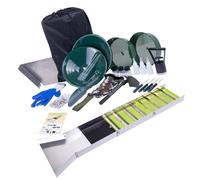 Annadue Kit di Panning Dorato Completo della Scatola di Sluce, Attrezzatura Mineraria in Lega in Lega di Alluminio Pieghevole Portatile per Fiume, Panoramica in Oro del Torrente, Esplorazione e