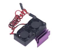 Annadue Kit Dissipatore di Calore con Ventola di Raffreddamento RC per | Doppie ventole ad alta velocità, dissipatore di calore in lega di alluminio, raffreddamento del motore ESC, utilizzo in