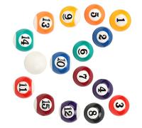 Annadue Kit Mini Palla da Biliardo in Resina per Bambini - Accessorio per Tavolo da Biliardo 16 Pezzi da 2,5 Cm per Giochi Sportivi e Ricreativi